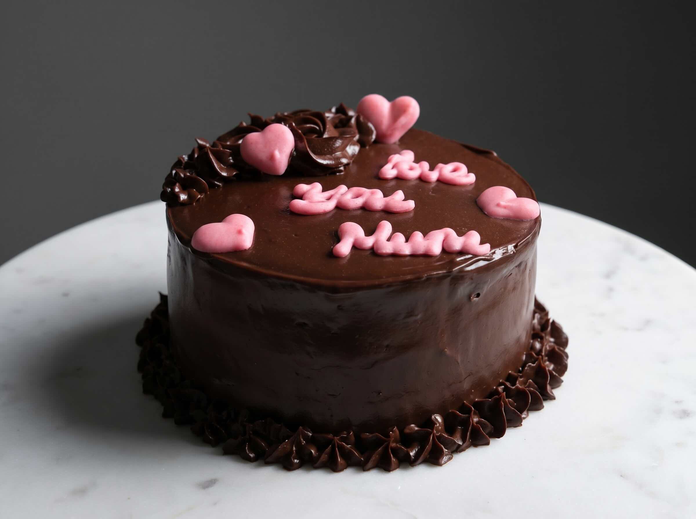 Decorated Mother's Day chocolate cake, That Chocolate Cake Singapore